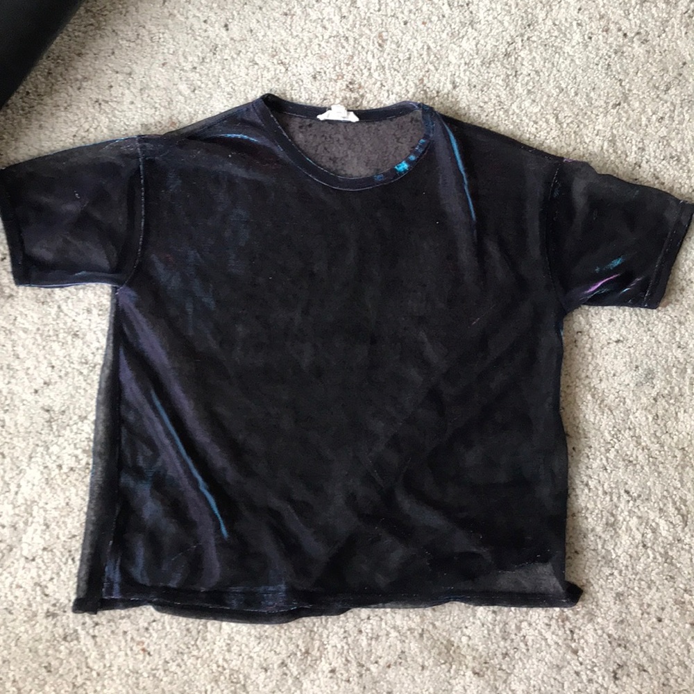 Sheer iridescent top